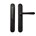 Dauby deurkruk op schild - Pure PHTL"T+L" / P40 - verouderd ijzer zwart - blind