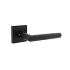 Intersteel deurkruk met massief rozet - Jura - zwart en rvs