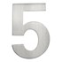 Artitec huisnummer - nr. 5 - blinde bevestiging - RVS - mat geborsteld - 120 mm
