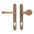 Dauby veiligheidsbeslag knop/kruk - Pure TOP + PH1830 - ruw brons - profielcilinder 92 mm