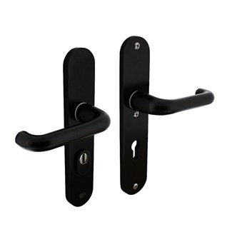 Intersteel veiligheidsbeslag kruk/kruk - SKG*** met kerntrekbeveiliging - PC 72 - mat zwart