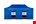 Grizzly zijwand INGANG - GO-WORK - 6 m - blauw