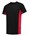 Tricorp T-Shirt Bicolor - 102004 - zwart/rood - maat M