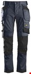Snickers Workwear 6241 Stretch Werkbroek met holsterzakken blauw/zwart - maat 52