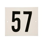 Besbo huisnummerplaat - Nr.    57                     - aluminium 