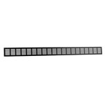 Nedco op-/inbouw plintrooster - 1000x80mm - zwart - aluminium