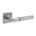 Intersteel deurkruk met vierkant rozet - Bau-Stil 0378 - RVS geborsteld