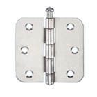 BSW scharnier - 76x76 mm - afgerond - RVS