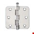 BSW scharnier - 76x76 mm - afgerond - RVS