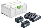 Festool Energie-set - SYS 18V 2x5,2/TCL 6 DUO - 18V - 2x5.2 Ah accu en duolader - in systainer