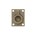 Intersteel luikring - rechthoekig - 50x39 mm - messing getrommeld