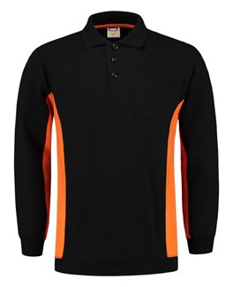 Tricorp polosweater Bi-Color - Workwear - 302001 - zwart/oranje - maat XS