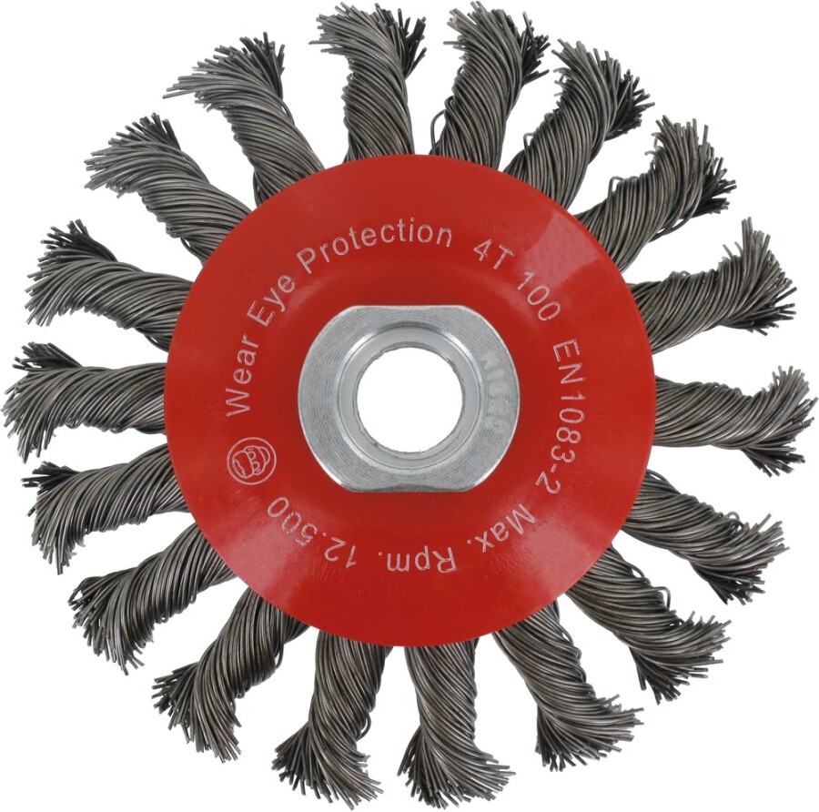 Ivana kegelborstel M14 100x0,5mm getordeerd staaldraad 51721