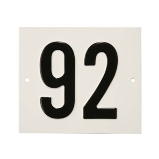 Besbo huisnummerplaat - Nr. 92 - aluminium