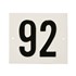 Besbo huisnummerplaat - Nr. 92 - aluminium
