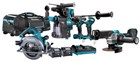 Makita accu combiset - boren/(slag)schroeven/slijpen/zagen - DK0162G601 - 40V Max - 2x4.0 Ah accu en snellader - in tas