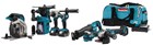 Makita accu combiset - schroeven/boren/slijpen/multitool - DLX7020TX1 - 18V - 2x5.0 Ah accu en snellader - in tas