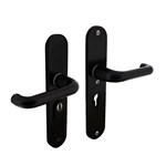 Intersteel veiligheidsbeslag kruk/kruk - SKG*** met kerntrekbeveiliging - PC 55  - mat zwart
