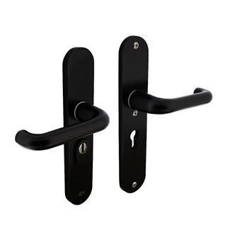 Intersteel veiligheidsbeslag kruk/kruk - SKG*** met kerntrekbeveiliging - PC 55  - mat zwart