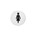 Intersteel pictogram damestoilet - zelfklevend - Ø 76 mm - RVS geborsteld