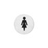 Intersteel pictogram damestoilet - zelfklevend - Ø 76 mm - RVS geborsteld