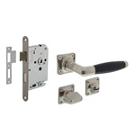Intersteel Deurbeslag set Toiletslot RVS met Deurkruk Ton Basic op rozet Mat nikkel