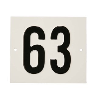 Besbo huisnummerplaat - Nr. 63 - aluminium