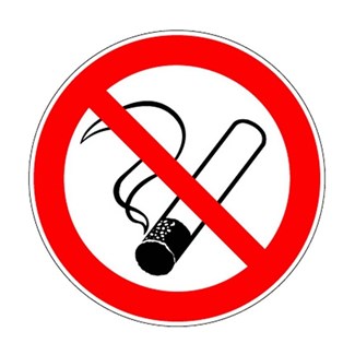 Brady verbodspictogram - Ø 20 cm - rokende sigaret - 800218