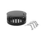 Nedco combi schoorsteenkap - tot 150 mm - zwart - sendzimir