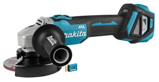 Makita haakse accu slijpmachine - DGA512ZJU - 18V - 125 mm - excl. accu en lader - met AWS zender - in Mbox