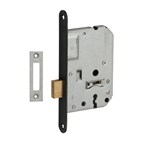 Nemef kastslot - doornmaat 50 mm - klavier 56 mm - 1256/3 - zwart gelakt