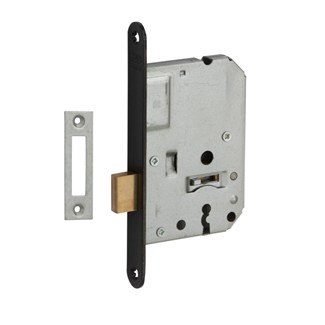 Nemef kastslot - doornmaat 50 mm - klavier 56 mm - 1256/3 - zwart gelakt