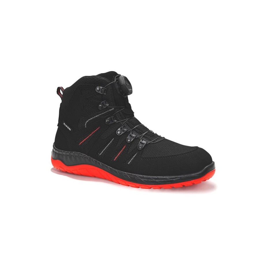 Elten werkschoenen - MADDOX BOA - ESD S3 - zwart-rood - maat 42 - hoog