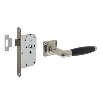 Intersteel Deurbeslag set Loopslot RVS met Deurkruk Ton Basic op rozet Mat nikkel