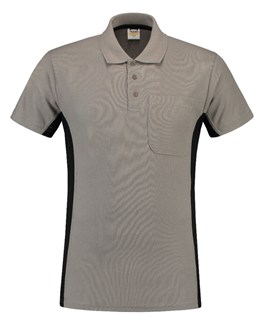 Tricorp Workwear 202002 Bi-color unisex poloshirt Grijs Zwart 4XL