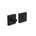 Intersteel toilet-/badkamersluiting met vierkant rozet - 55x55 mm - mat zwart