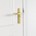 AXA deurkruk Blok met schild WC63/8 Curve goud