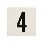 Besbo huisnummerplaat - Nr. 4 - aluminium