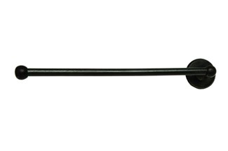 Dauby toiletrolhouder enkel - Pure Plus - verouderd ijzer zwart - 350 mm - links