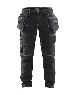 Blåkläder X1900 werkbroek denim stretch zwart maat 58