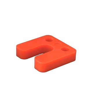 Gebr. Bodegraven drukplaten - met sleuf - 15 mm - kunststof - oranje - 48 st