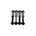 Intersteel patenboutjes met huls [4x] - M4x35 mm - zwart