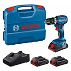 Bosch GSB 18V-45  PROFESSIONAL 18V accuschroefboormachine incl [3st] 4.0 Ah accu's en lader in koffer