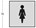 Intersteel pictogram damestoilet - zelfklevend - 76x76 mm - RVS geborsteld