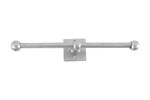 Dauby toiletrolhouder dubbel - Pure Plus Square - mat wit brons - 300 mm