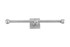 Dauby toiletrolhouder dubbel - Pure Plus Square - mat wit brons - 300 mm