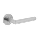 Intersteel deurkruk op rozet - Recht - Hoek 90° - EN1906/4 - RVS geborsteld