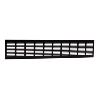 Nedco op-/inbouw plintrooster - 500x100mm - zwart - aluminium