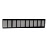 Nedco op-/inbouw plintrooster - 500x100mm - zwart - aluminium