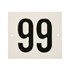 Besbo huisnummerplaat - Nr. 99 - aluminium